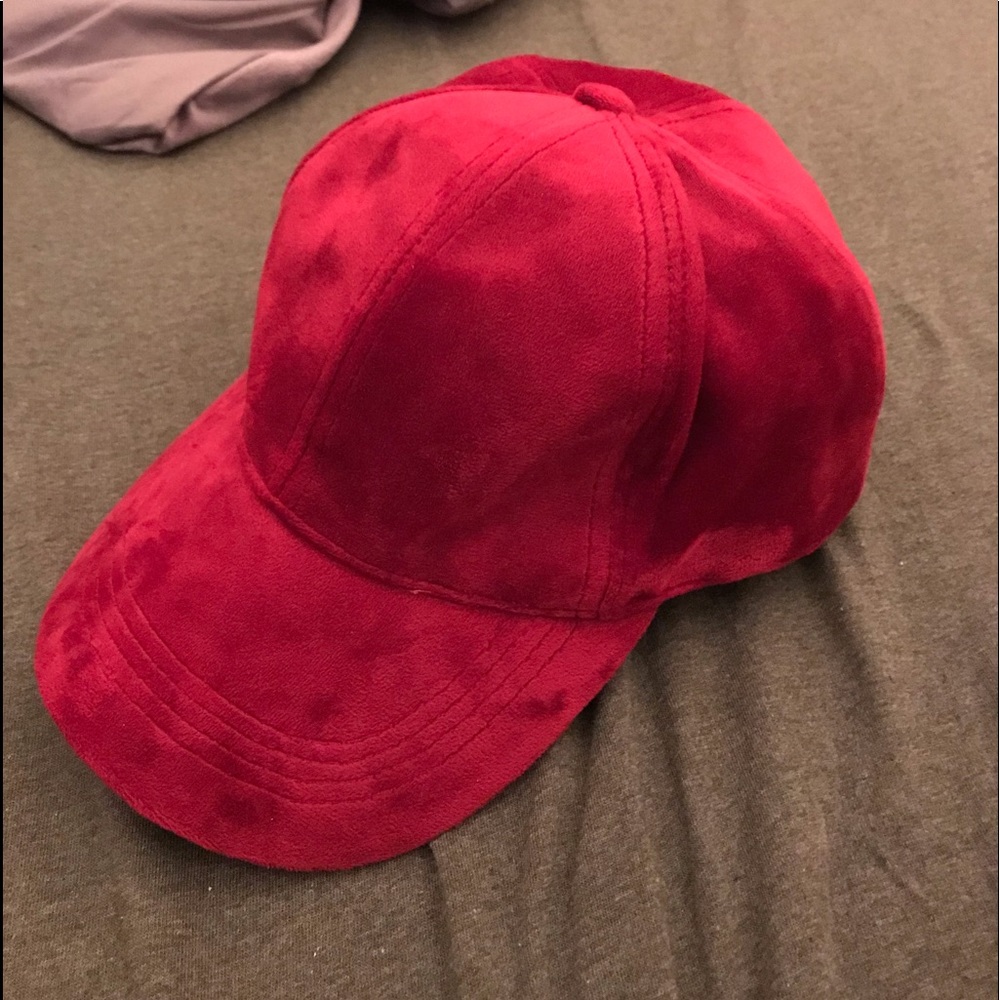 Red velvet hat